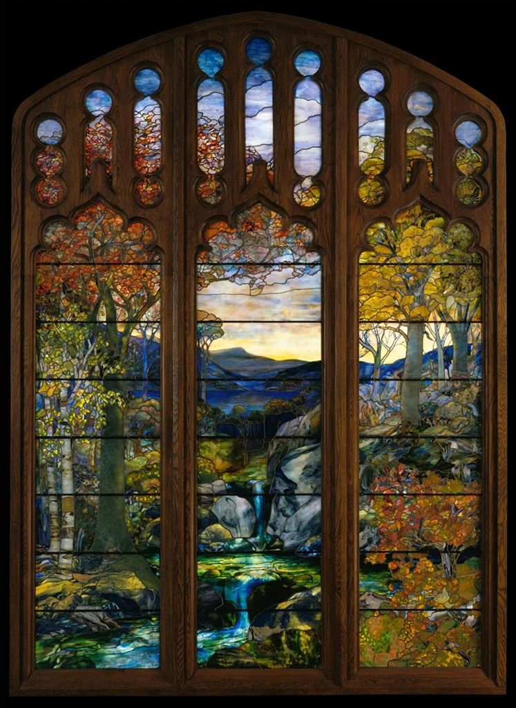 Тиффани: «Осенний пейзаж», 1913 г.